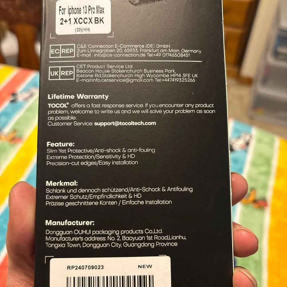 iPhone 13 pro/max TOCOL Black Phone Accessory Box